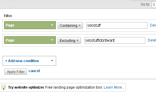 New Analytics Filter